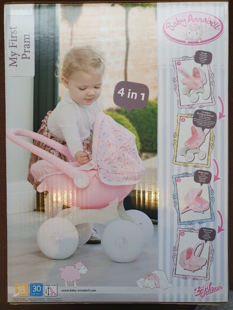 baby annabell my first pram 4 in 1